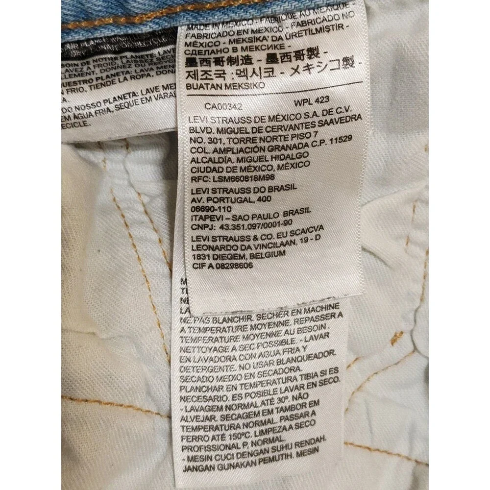 Levi's 501 XX Mens Straight Button-Fly Jeans 34/30 Blue Cotton-Blend 00501-3184 - Picture 16 of 16